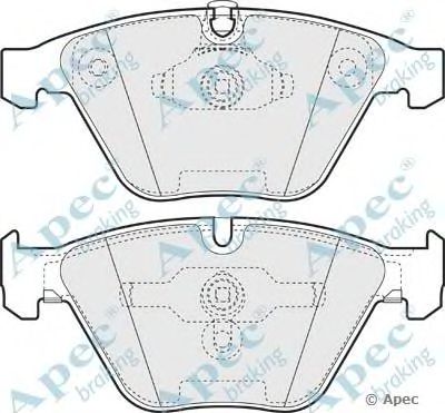 APEC BRAKING pad1263 -  Комплект тормозных колодок, дисковый тормоз